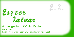 eszter kalmar business card