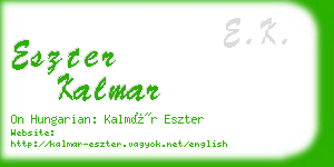 eszter kalmar business card